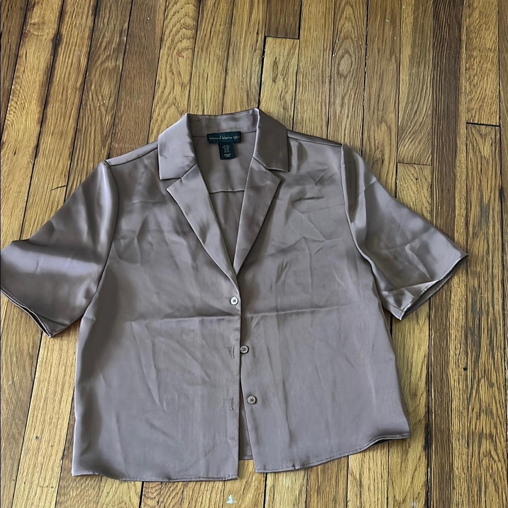 House of Harlow 1960 Tan Button-Up Shirt